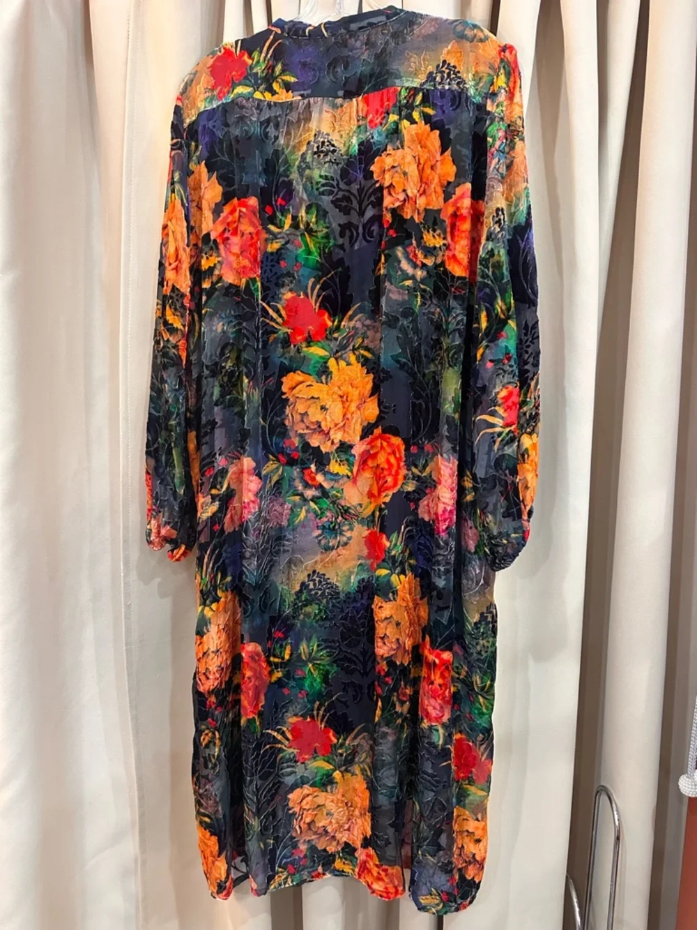 Johnny Was Embroidered burn out dress with Multicolor Butterfly Accents Size 1X - Picture 5 of 7